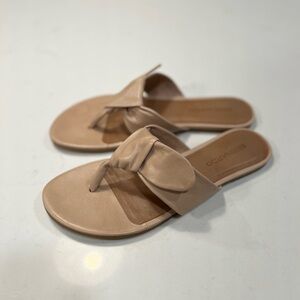 Bernardo Tan Sandals with Knot Accent